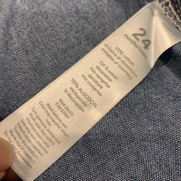 Carter’s Denim Button-Down Shirt and Casual Maroon Pants in 24M - Picture 4 of 8